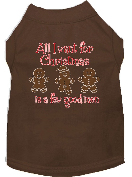 All I want is a Few Good Men Screen Print Dog Shirt Brown XS